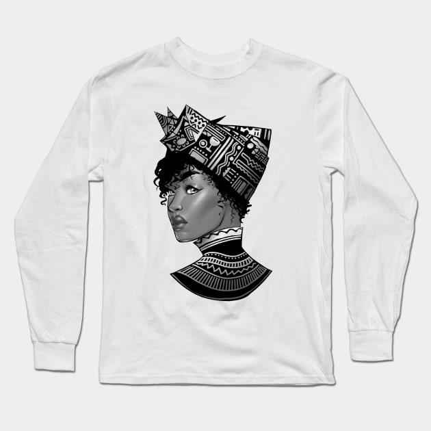 Afro Bust Long Sleeve T-Shirt by The Pale Dude